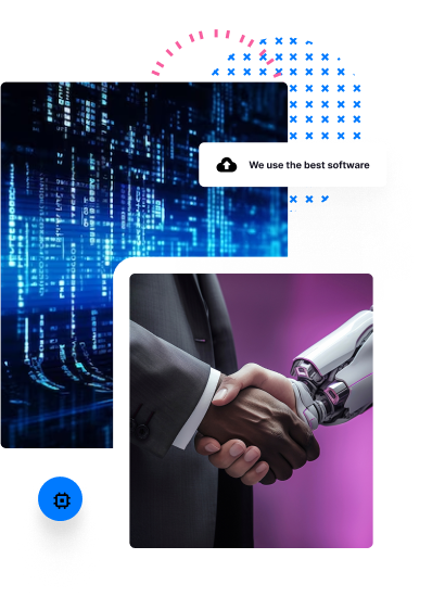 Illustration of AI and human collaboration